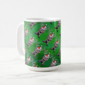 Mug Reindees Noël Sur Vert (Devant gauche)