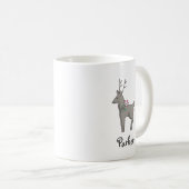Mug Reinder moderne Noël Nom personnel (Devant droit)