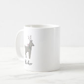 Mug Reinder moderne Noël Nom personnel (Devant gauche)