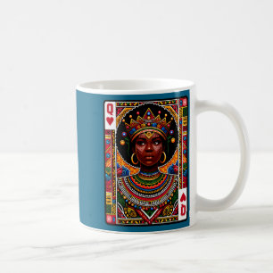 Mug reine africaine carte melanine fierté noire blm