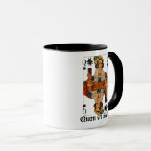 Mug Reine de couverture drôle de carte de selfie (Devant droit)