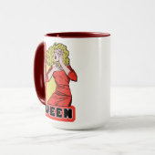 Mug Reine de drame parce que tout m'excite trop (Devant gauche)