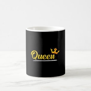 Mug Reine de la Couronne Princesse Gold Royal Funny Id