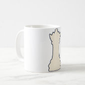 Mug Reine de la pièce d'échecs blanche (Devant gauche)