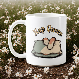 Mug Reine de la sieste Humour de parent de compagnie