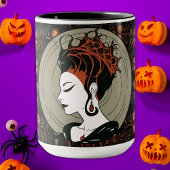Mug Reine de l'araignée gothique, Halloween sombre et 