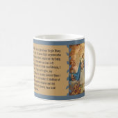 Mug Reine de Mary des anges Memorare de Jésus de ciel (Devant droit)