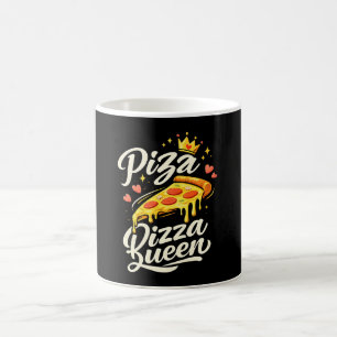 Mug Reine de Pizza Drôle Cadeau de Cuisine pour Femmes