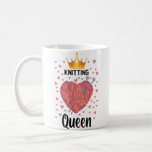 Mug Reine de tricot Amoureux de tricot