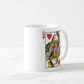 Mug Reine des cartes de jeu de coeurs (Devant droit)