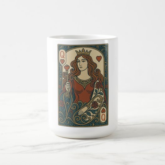 Mug Reine des Coeurs — Portrait de rosework Art nouvea (Centre)