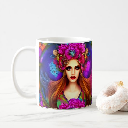Mug Reine des fleurs (Avec donut)