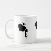 Mug Reine des pique tenant l'As noir (Gauche)