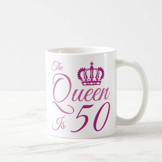 Mug Reine du 50e anniversaire (Droite)
