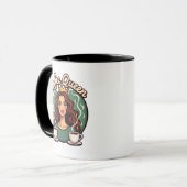 Mug Reine du café : Femme royale avec Couronne et café (Devant gauche)