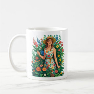 Mug Reine du jardin Esthétique de jardinière florale