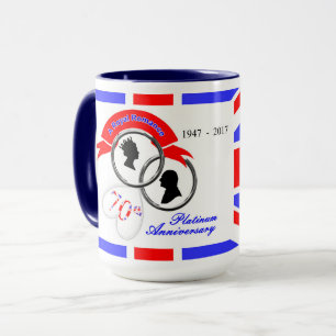Mug Reine Elizabeth Prince Philip 70e anniversaire