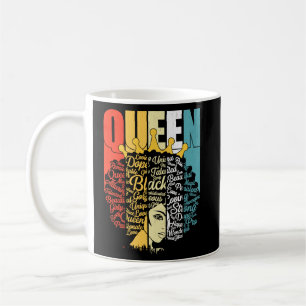 Mug Reine Histoire des Noirs Cheveux naturels Afro Fem