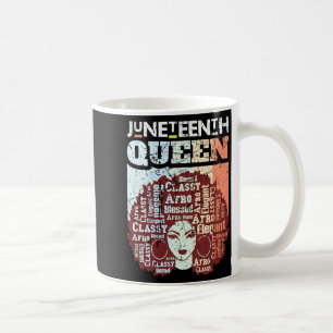 Mug reine juneteenth mélanine femmes afro-américaines