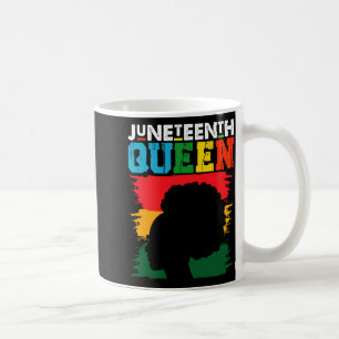 Mug reine juneteenth noire afro mélanine fille