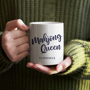 Mug Reine Mahjong Nom Personnalisé Humour Amusant