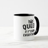 Mug Reine moderne de la merde tout ! (Devant droit)