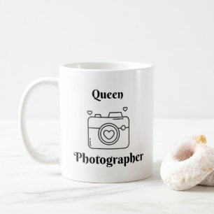 Mug Reine photographe avec une caméra sur un