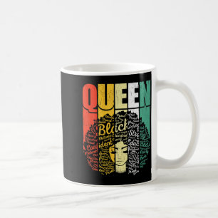 Mug reine rétro Juneteenth mélanine fête des mères fem