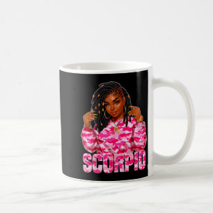 Mug Reine Scorpion Minimal Cheveux Lissés Femme Noire