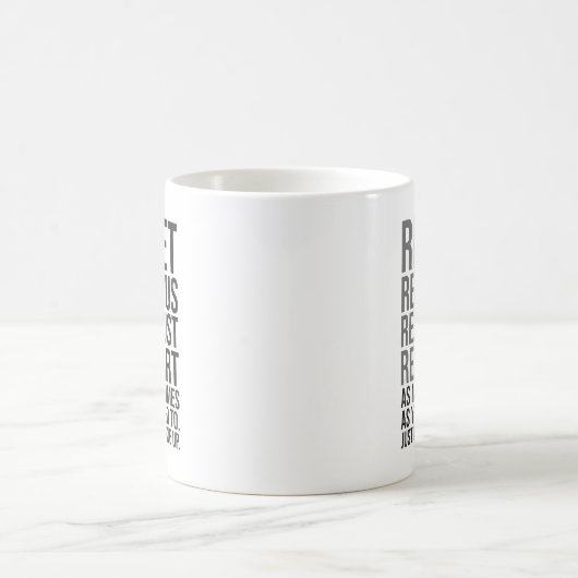 Mug Réinitialiser Réajuster - Gym, Hustle, Succès (Centre)