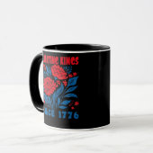 Mug Rejecting Kings Since 1776 Flower Anti Authoritari (Devant gauche)