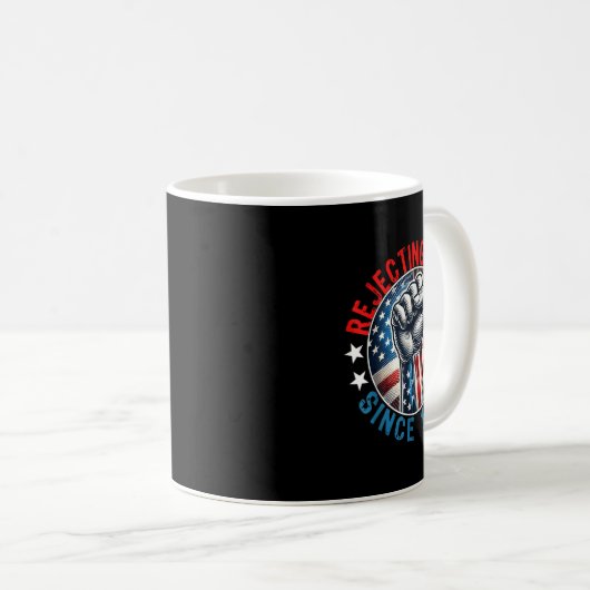 Mug Rejeter Les Rois Depuis 1776 Conception De Poignée (Devant droit)