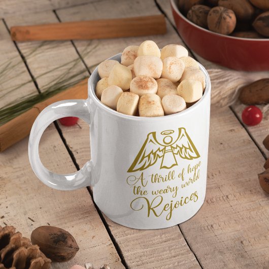 Mug Rejoignez Noël Carol Lyrics Gold Angel Pretty