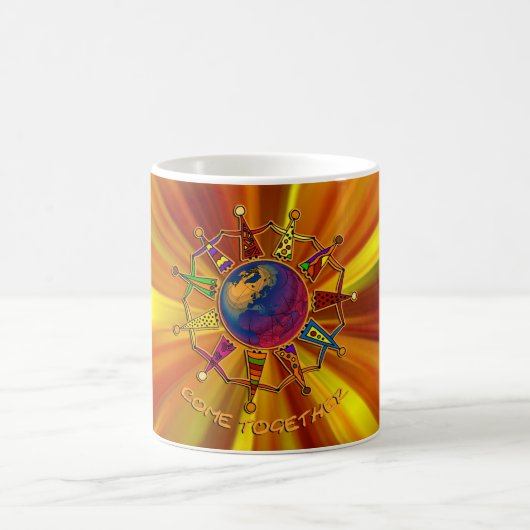 Mug Rejoindre les gens | zoom jaune (Centre)
