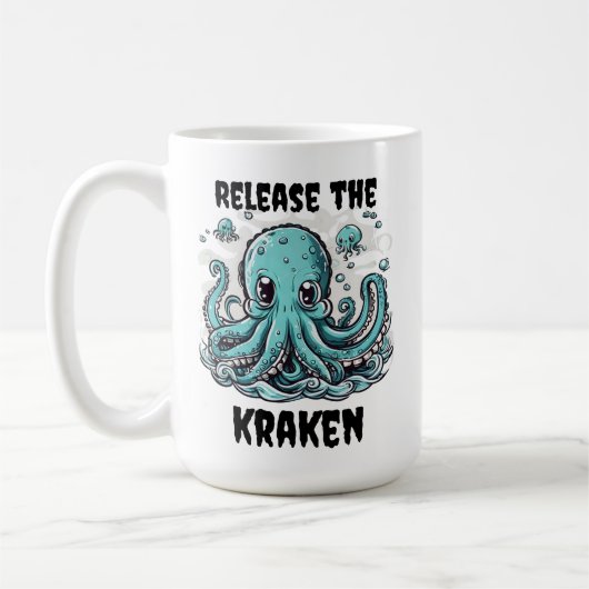 Mug Relâchez le KRAKEN ! Pipe mignonne (Gauche)