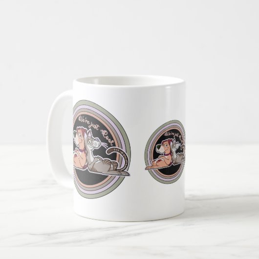 Mug Relation de chat de chien (Devant gauche)