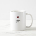 Mug Relax<br><div class="desc">Mug amusant avec machine à écrire minimaliste texte personnalisé simple et image de coeur rouge grunge personnalisée. Ces tasses personnalisées sont une excellente idée cadeau pour petit ami,  petite amie,  mari et femme.</div>