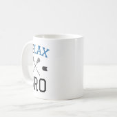 Mug Relax Bro Funny Lax Typographie Lacrosse Cadeau (Devant gauche)