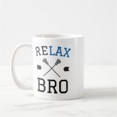 Mug Relax Bro Funny Lax Typographie Lacrosse Cadeau (Gauche)
