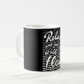 Mug Relax et aller avec le flux, version vagues (Devant gauche)