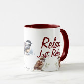 Mug Relaxez-vous simplement / Oiseau Moderne (Devant droit)
