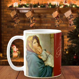 Mug Religieux Madonna & Enfant Catholique Cadeau de No
