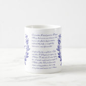 Mug Religieux Marine Bleu Memorare Catholique Prière F (Centre)