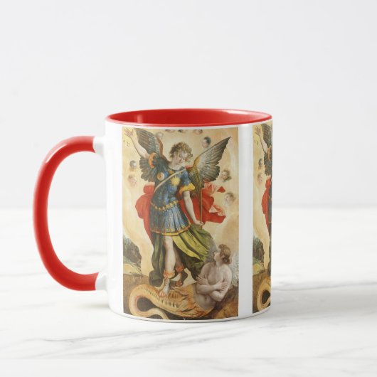 Mug Religieux vintage, Saint Michael Defeats Lucifer (Gauche)