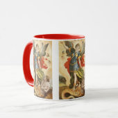 Mug Religieux vintage, Saint Michael Defeats Lucifer (Devant gauche)