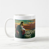 Mug Religion vintage, Christ Bon Pasteur avec troupeau (Gauche)
