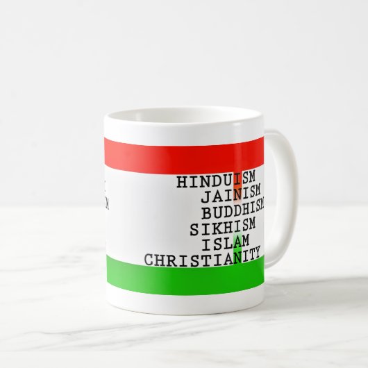 Mug Religions d'identité indienne (Devant droit)