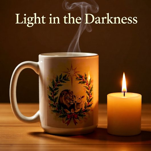 Mug Religious Christmas The Lion and the Lamb with Sta