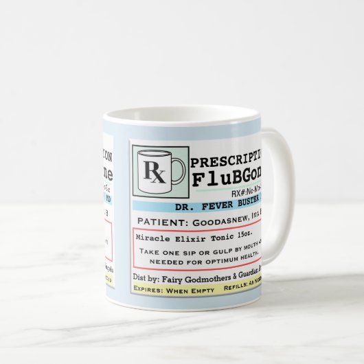 Mug Remède à la grippe RX (Devant droit)