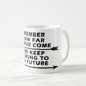 Mug Remember How Far You’ve Come and Keep Looking  (Devant droit)